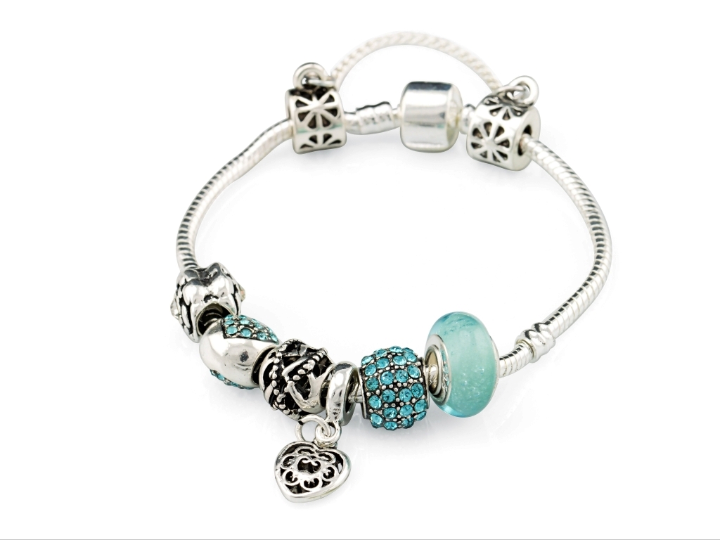 Levně Linda's Jewelry Náramek s přívěsky Aqua INR010