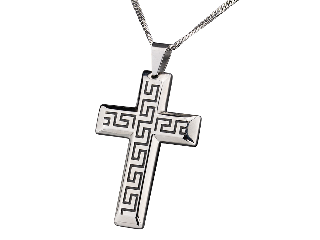 Linda's Jewelry Náhrdelník kříž Antique Cross chirurgická ocel INH061 Délka: 75 cm