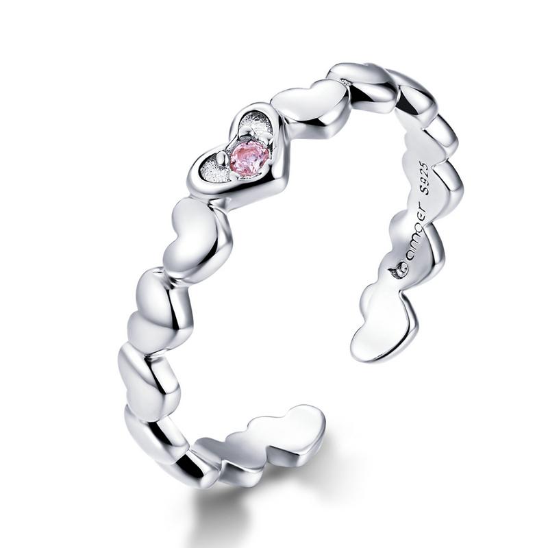 Linda\'s Jewelry Stříbrný prsten Pink Love Ag 925/1000 IPR060 Velikost: Univerzální