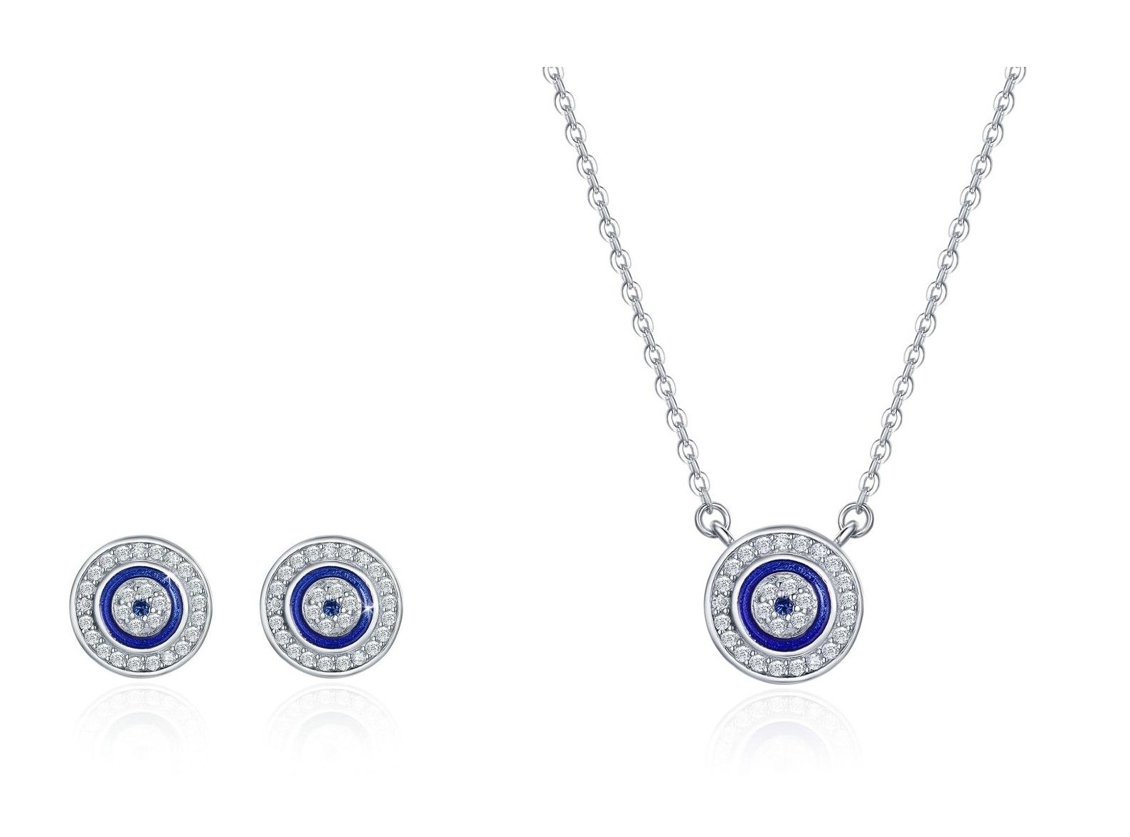 Levně Linda's Jewelry Zvýhodněná sada šperků Modré Oko Moudrosti Ag 925/1000 IS052
