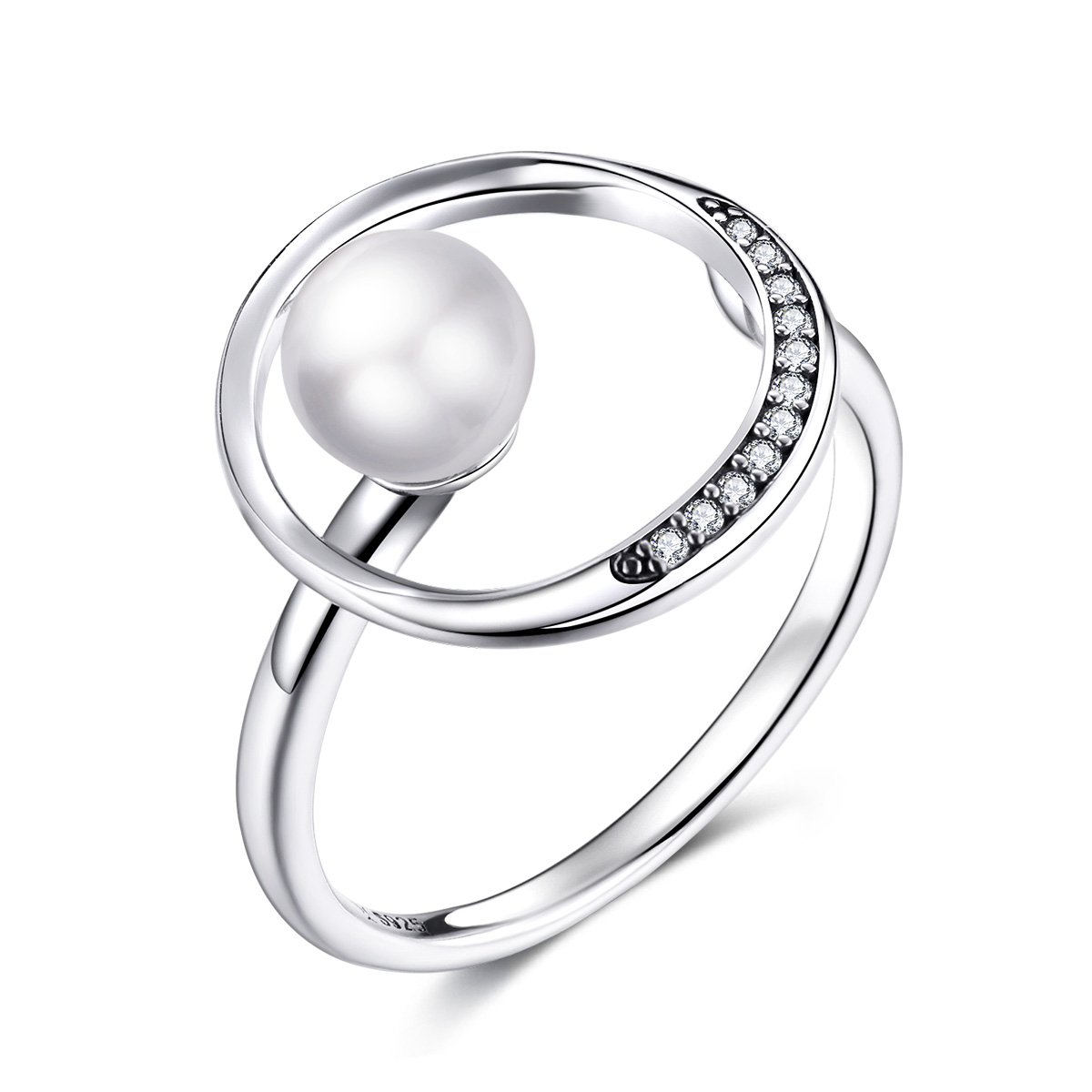 Linda\'s Jewelry Stříbrný prsten Perlová Planeta Ag 925/1000 IPR069 Velikost: Univerzální