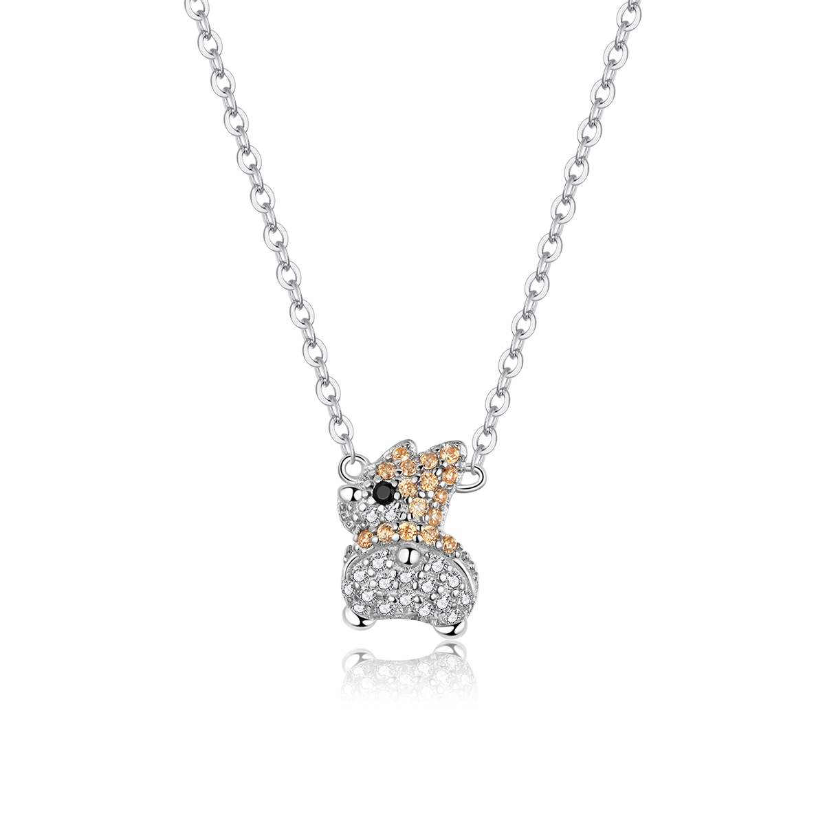Levně Linda's Jewelry Stříbrný náhrdelník Glamour Králíček Ag 925/1000 INH086