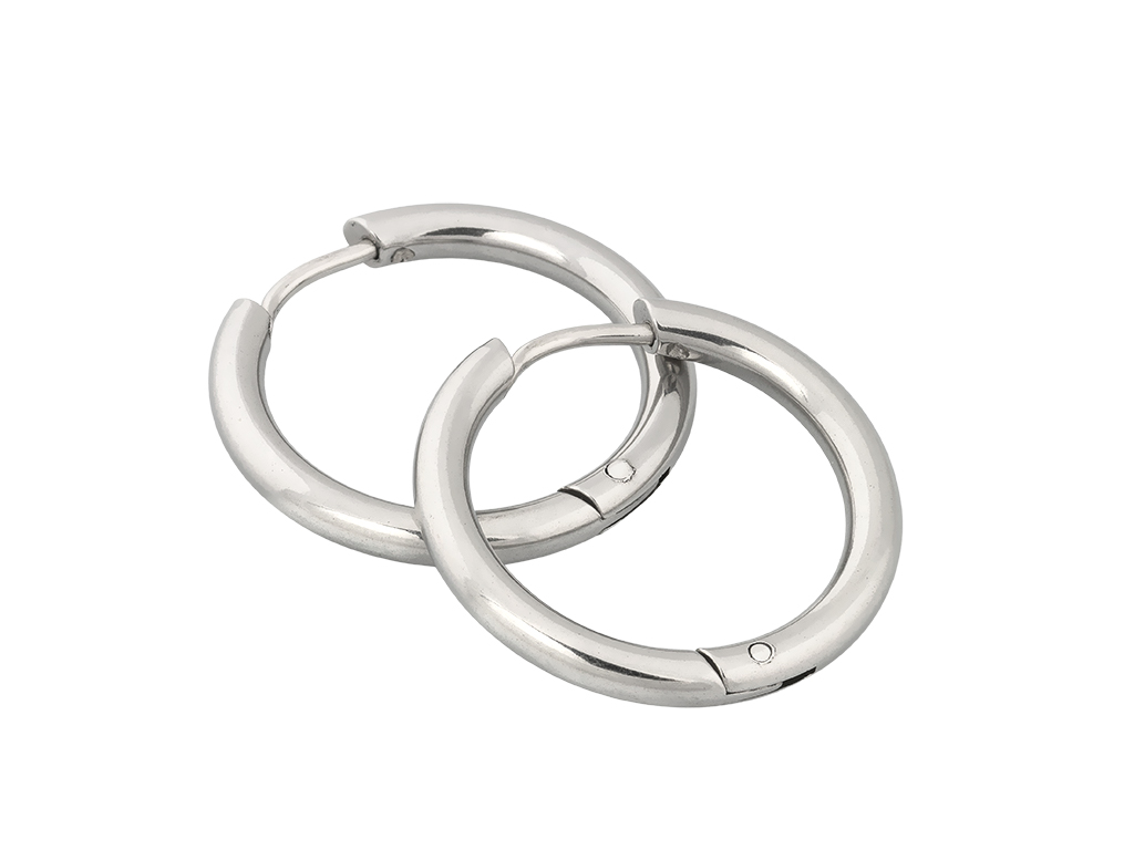 Levně Linda's Jewelry Náušnice Simple kruhy kulaté střední Chirurgická ocel IN231