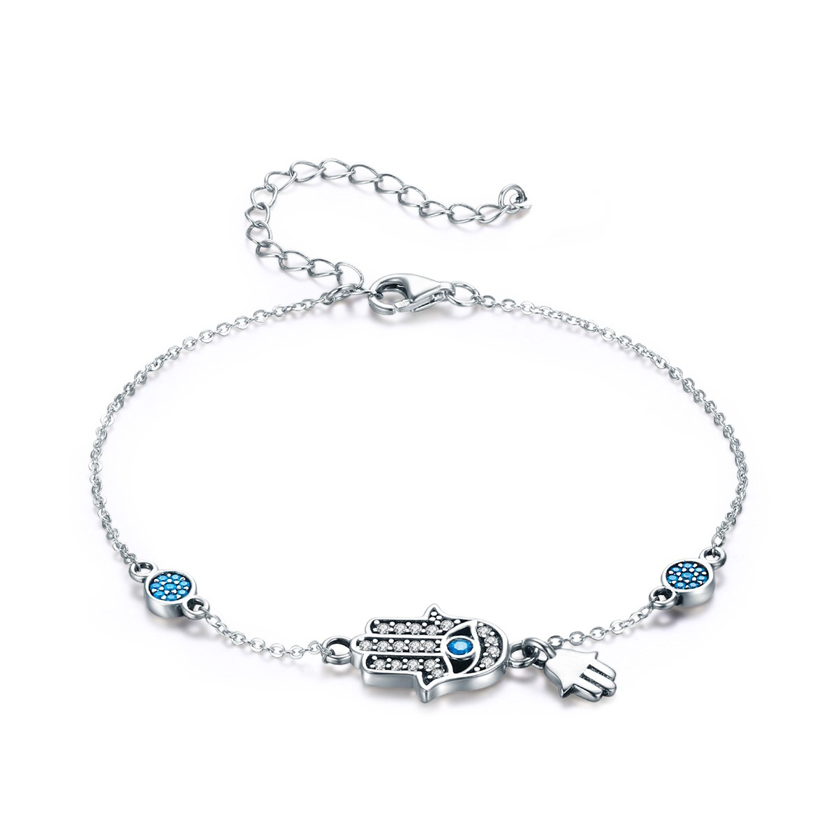 Levně Linda's Jewelry Stříbrný náramek Hamsa Ag 925/1000 INR105