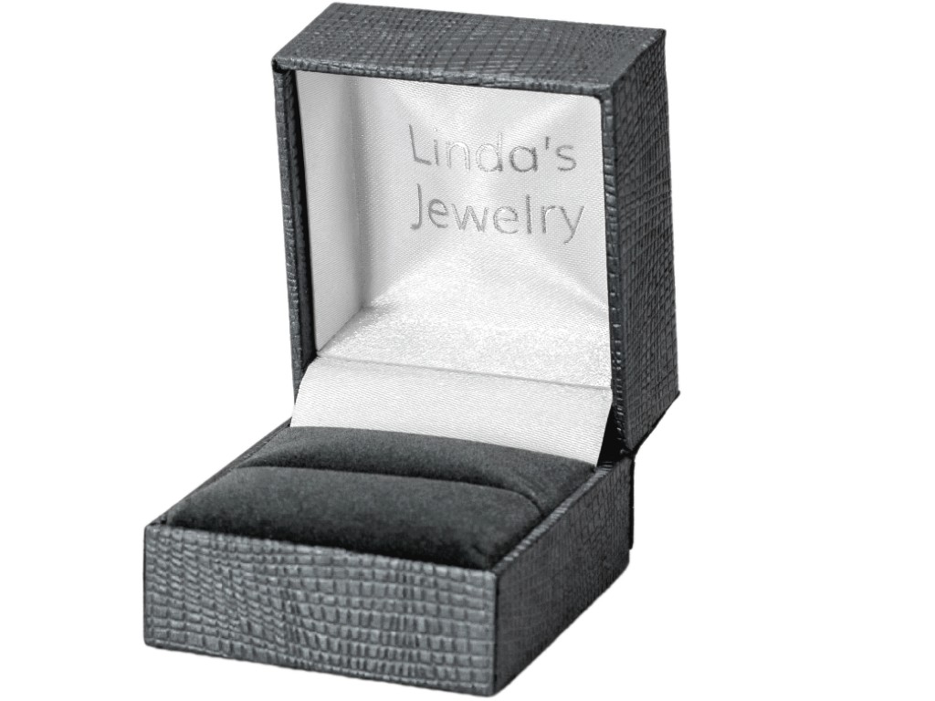 Luxusní koženková černá krabička na prsten nebo náušnice pecky IK031 Značka: Linda\'s Jewelry