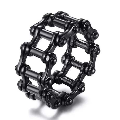 Sam's Artisans Prsten Biker Chain Black chirurgická ocel IPRM008 Velikost: 68