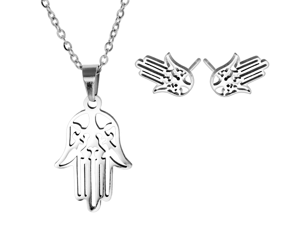 Levně Linda's Jewelry Sada šperků Hamsa chirurgická ocel IS070