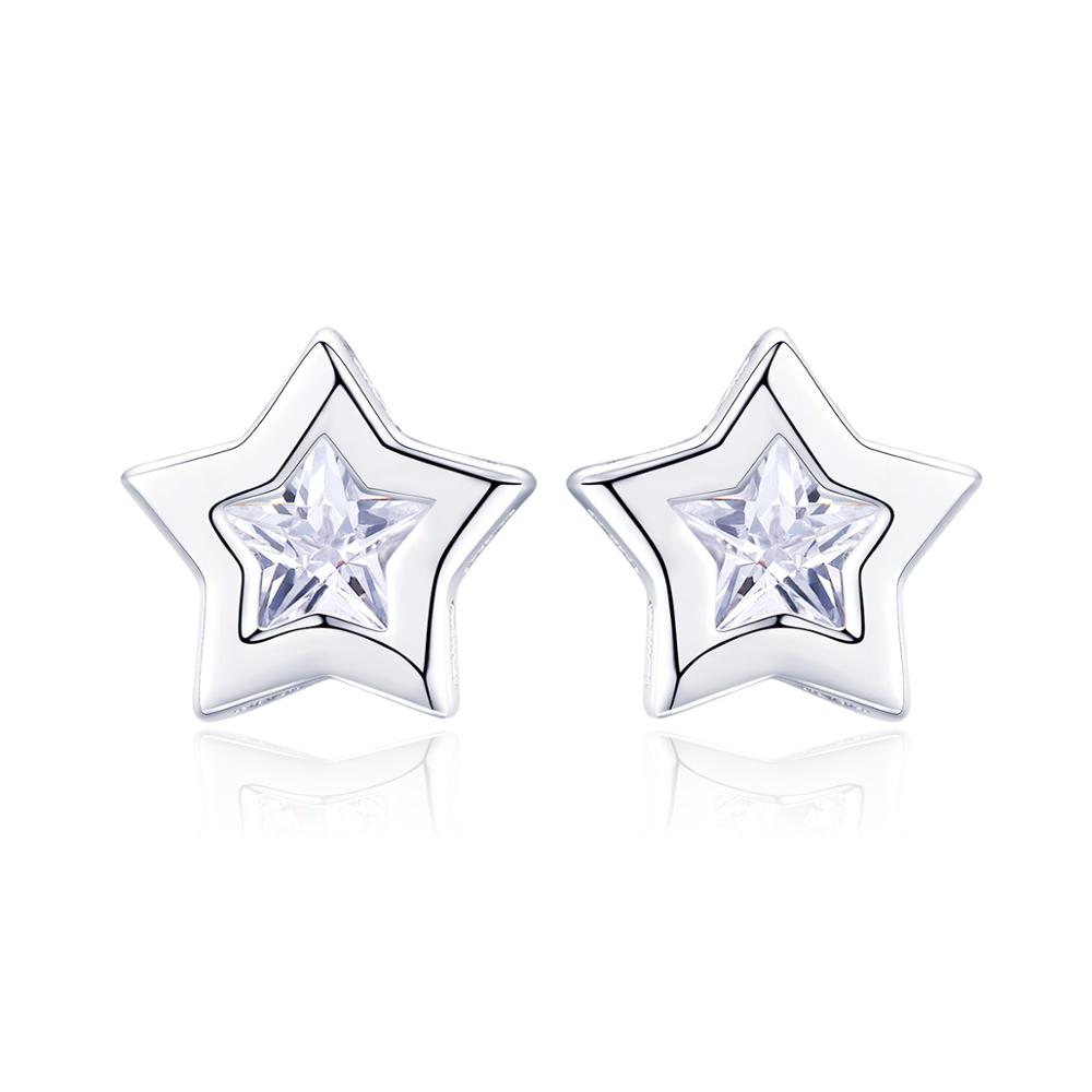 Linda's Jewelry Stříbrné náušnice Zářivé Hvězdy Ag 925/1000 IN262