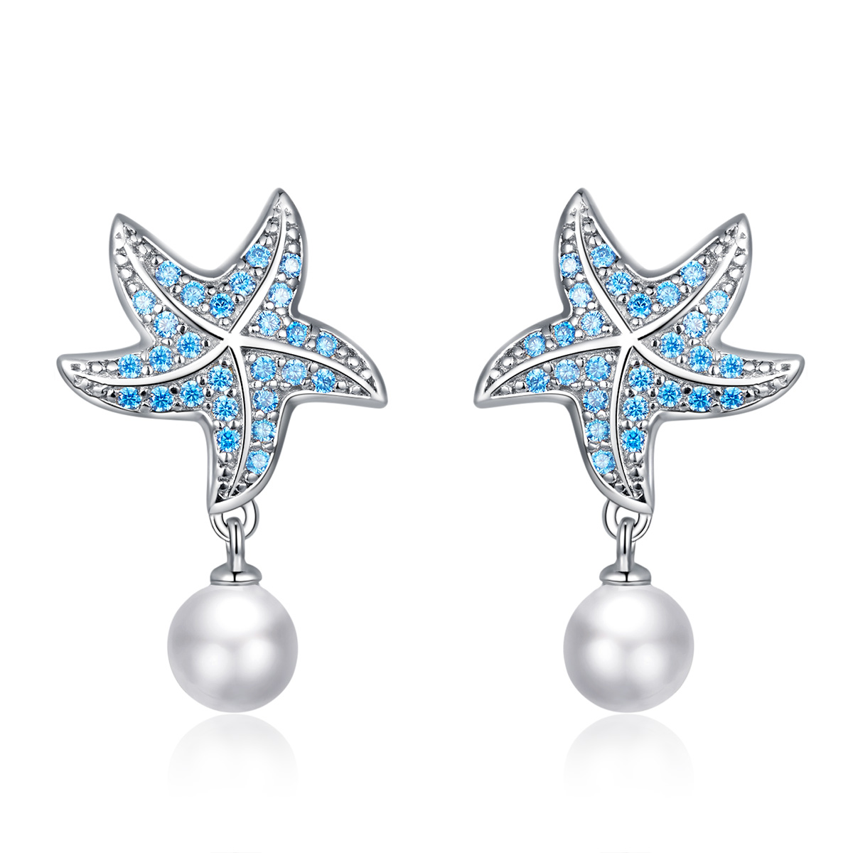 Linda\'s Jewelry Stříbrné náušnice Hvězdice Elegance Ag 925/1000 IN271