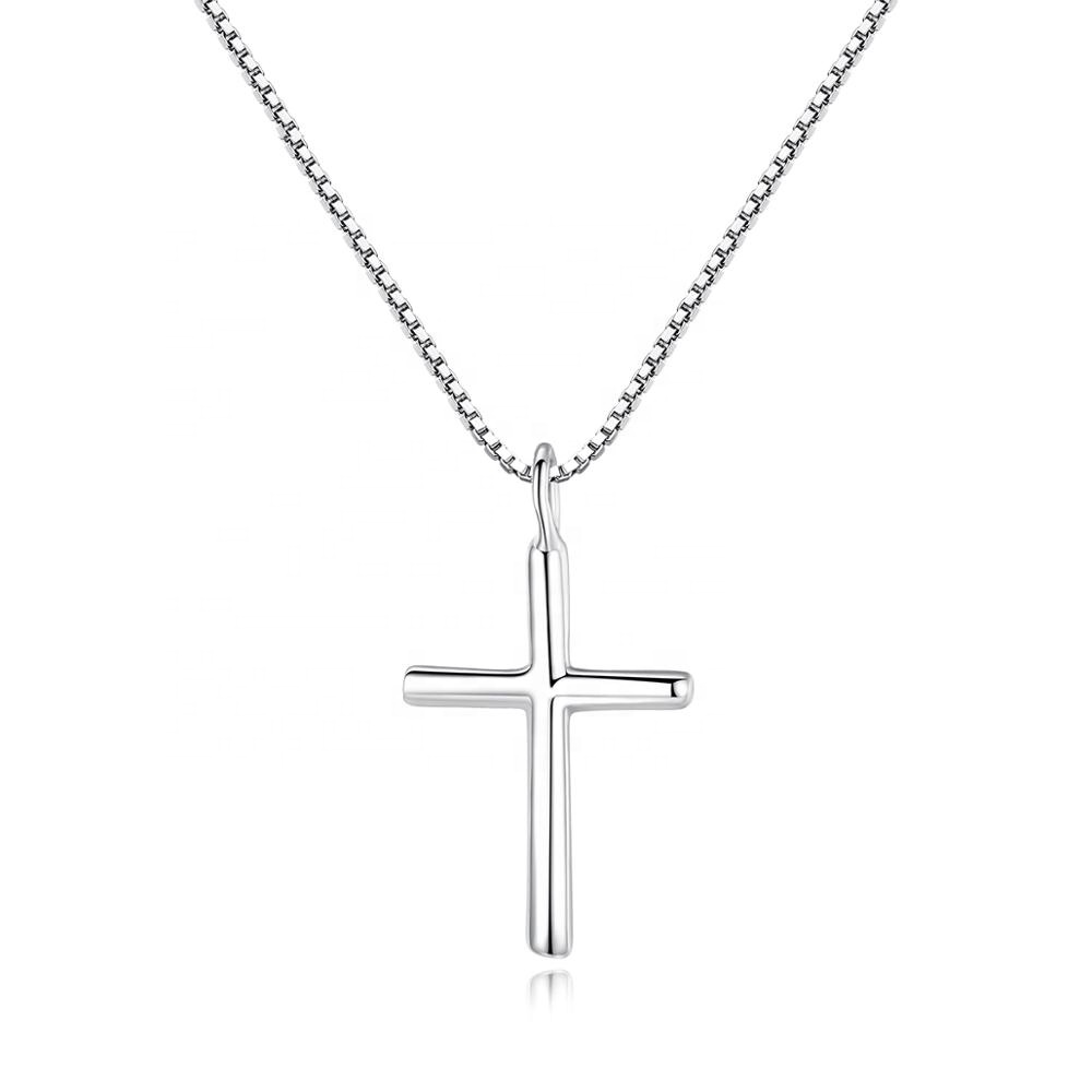 Levně Linda's Jewelry Stříbrný náhrdelník Kříž Ag 925/1000 INH131