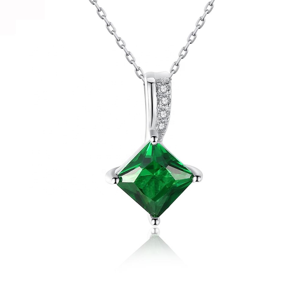 Linda\'s Jewelry Stříbrný náhrdelník Zelený Esmara Ag 925/1000 INH137