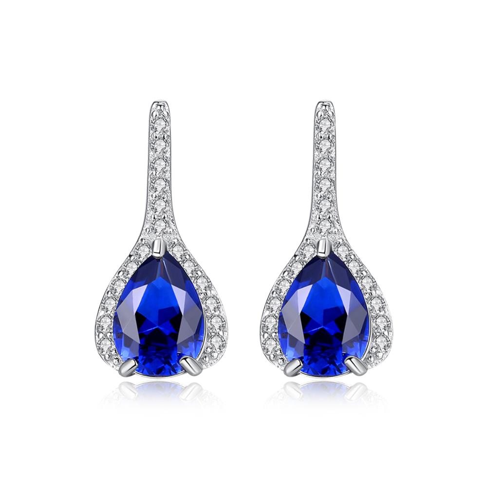 Levně Linda's Jewelry Stříbrné náušnice Ryzí Modrá Ag 925/1000 IN307