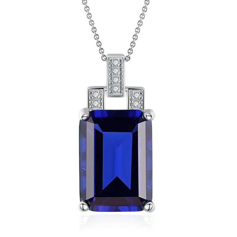 Levně Linda's Jewelry Stříbrný náhrdelník Navy Blue Ag 925/1000 INH181