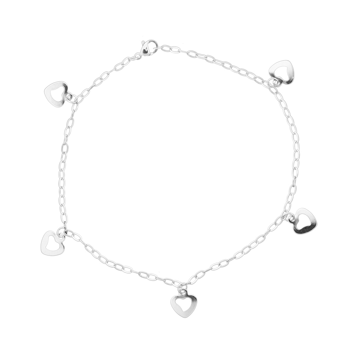 Levně Linda's Jewelry Náramek na nohu Srdce chirurgická ocel INR136