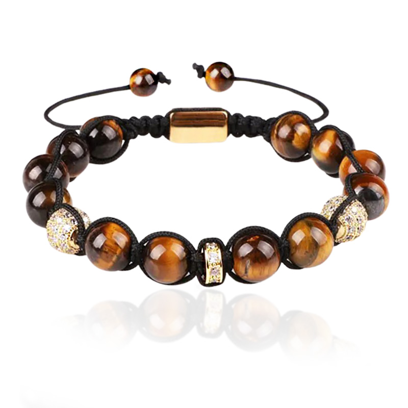 Linda\'s Jewelry Korálkový náramek Meditace Tygří Oko INR214