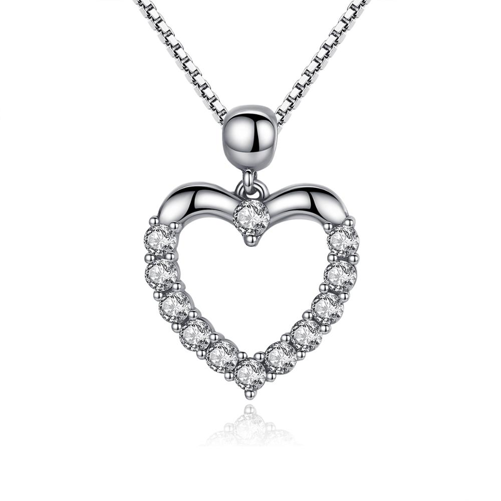 Levně Linda's Jewelry Stříbrný náhrdelník se zirkony Love INH033