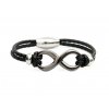 kozeny-naramek-nekonecno-simple-black-chirurgicka-ocel