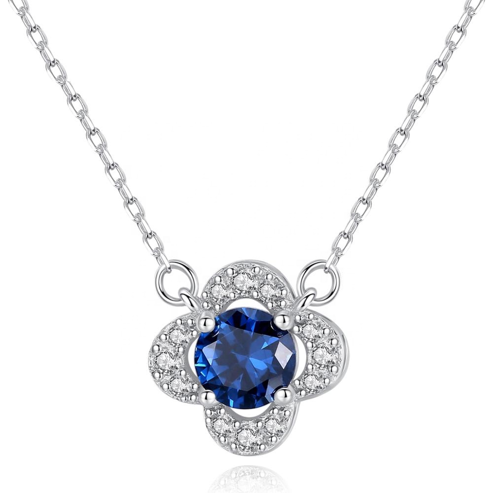 E-shop Linda's Jewelry Strieborný náhrdelník Indigový Kvet Ag 925/1000 INH154
