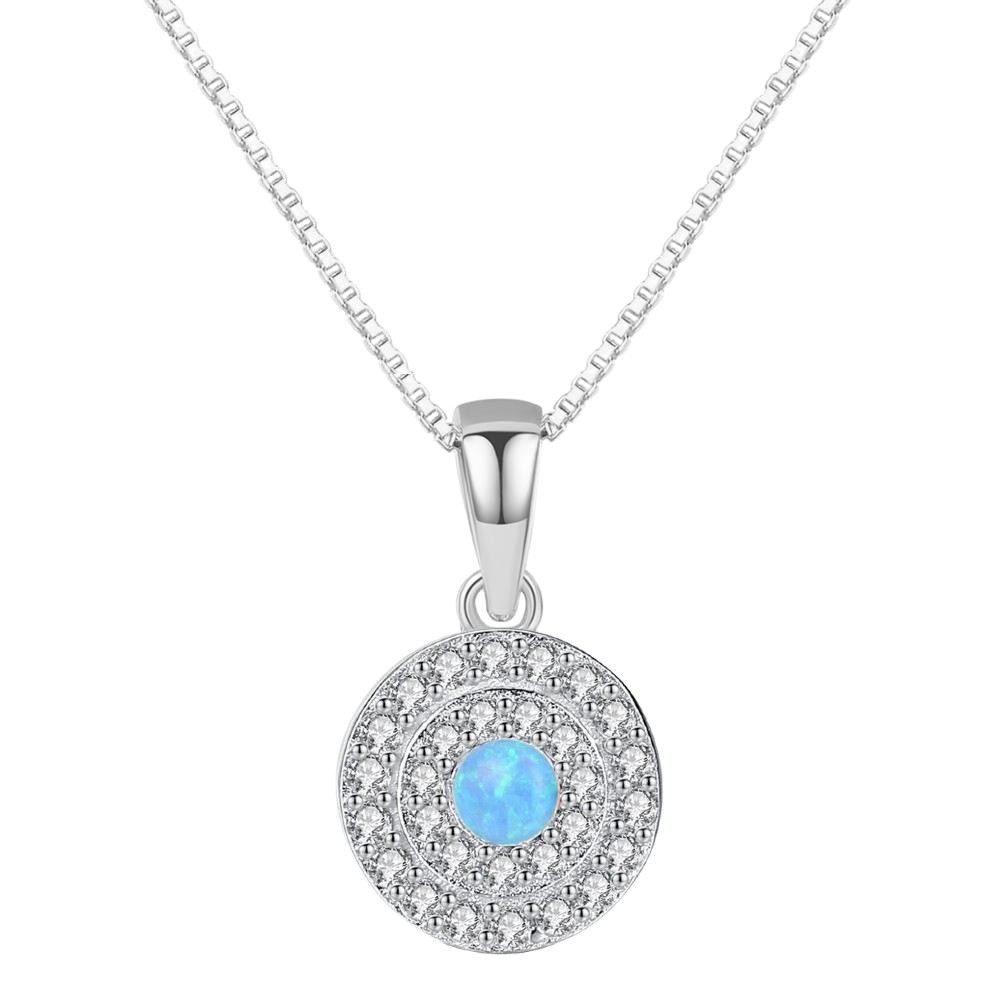 E-shop Linda's Jewelry Strieborný náhrdelník Opálová Romance Ag 925/1000 INH155