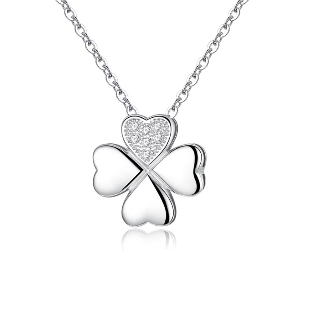 E-shop Linda's Jewelry Strieborný náhrdelník Romantic Cloverleaf Ag 925/1000 INH173