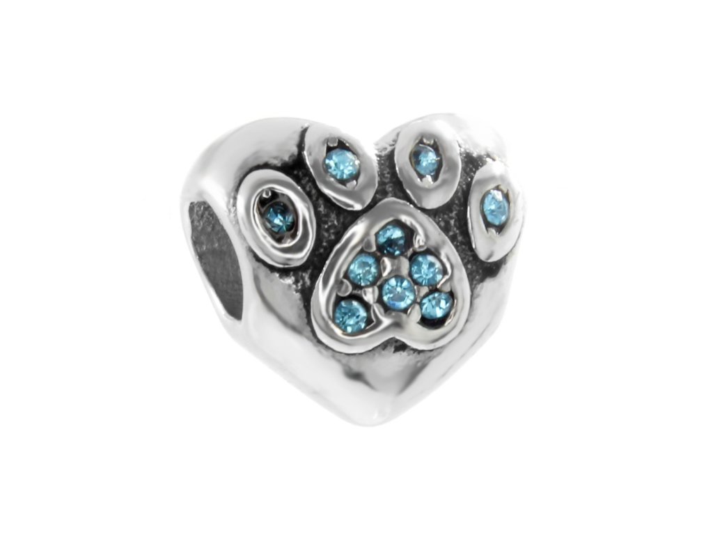 E-shop Linda's Jewelry Prívesok Modrá Tlapka chirurgická oceľ IP042