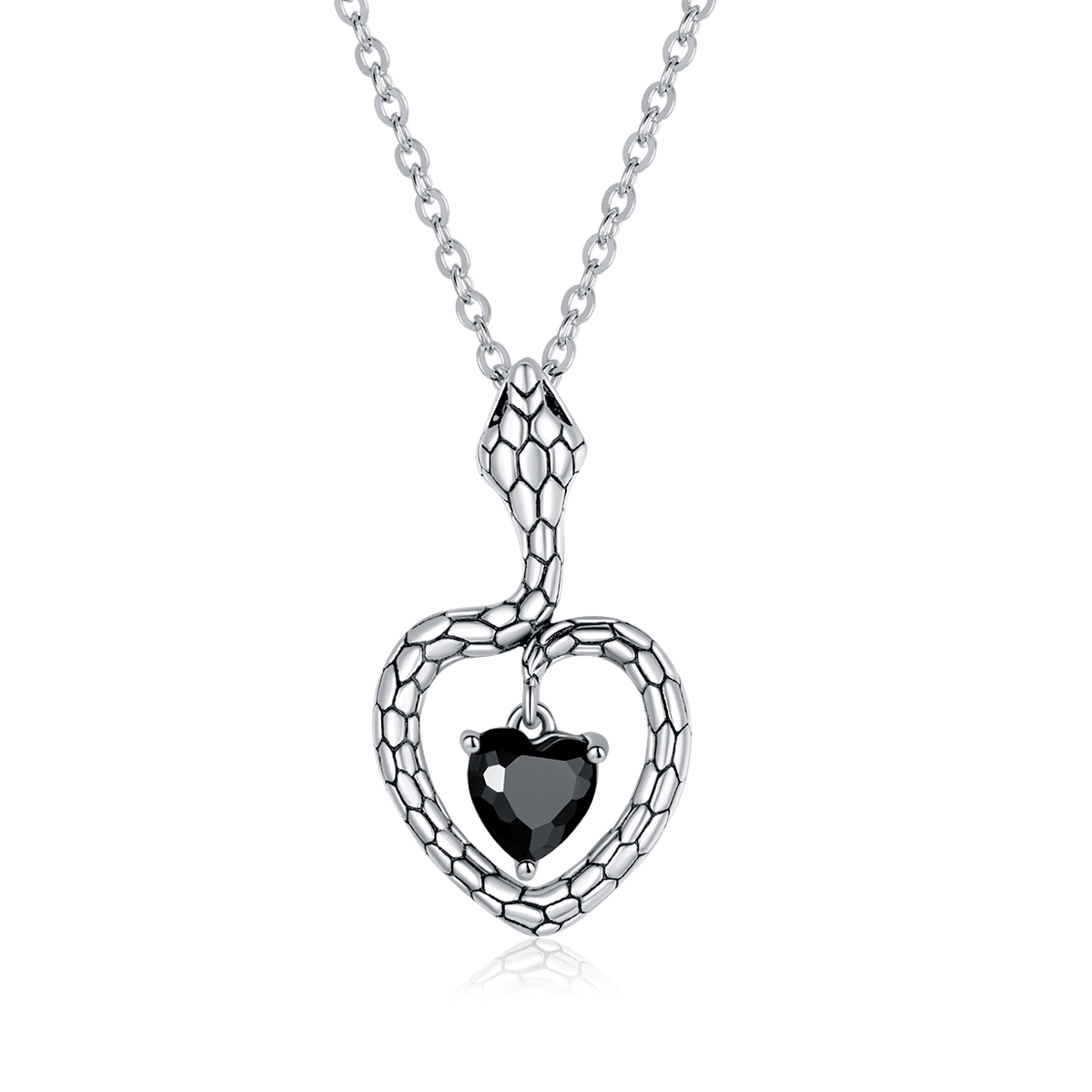 E-shop Linda's Jewelry Strieborný náhrdelník Hadie Srdce Ag 925/1000 INH174