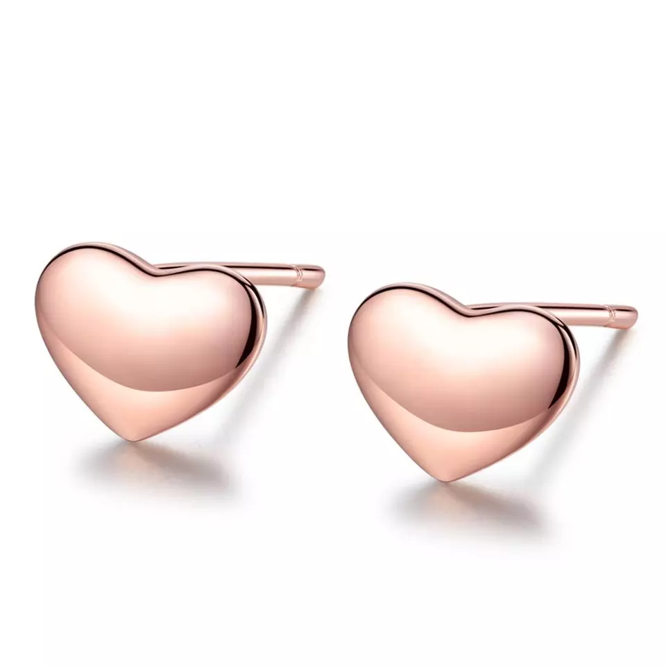 E-shop Linda's Jewelry Strieborné náušnice Srdce Minimal Ag 925/1000 IN431