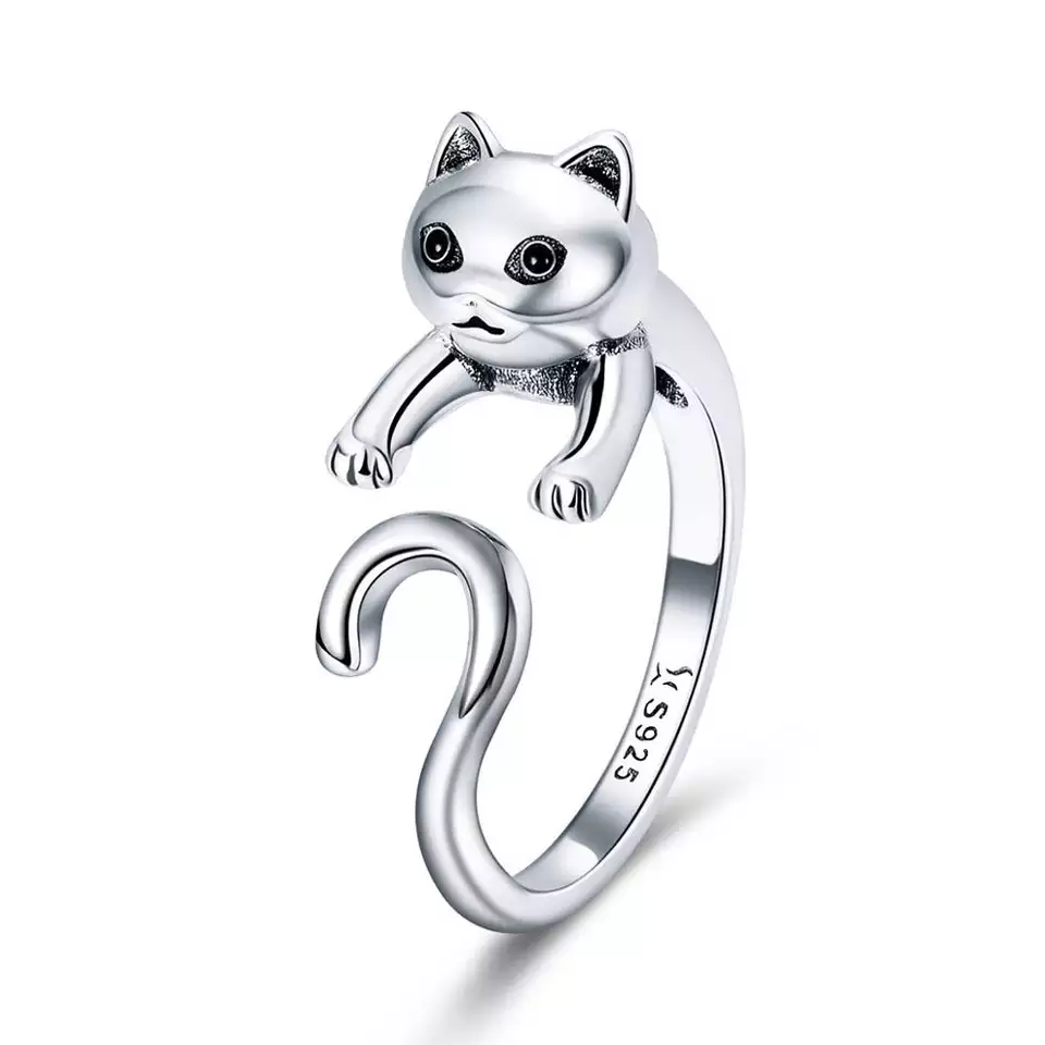 E-shop Linda's Jewelry Strieborný prsteň Nezbedná Mačka Ag 925/1000 IPR134-UNI