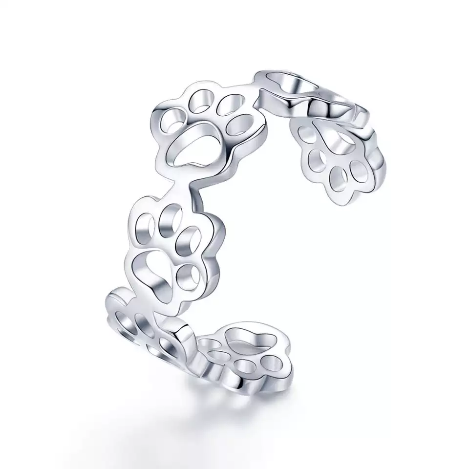 E-shop Linda's Jewelry Strieborný prsteň Labka Ag 925/1000 IPR136-UNI
