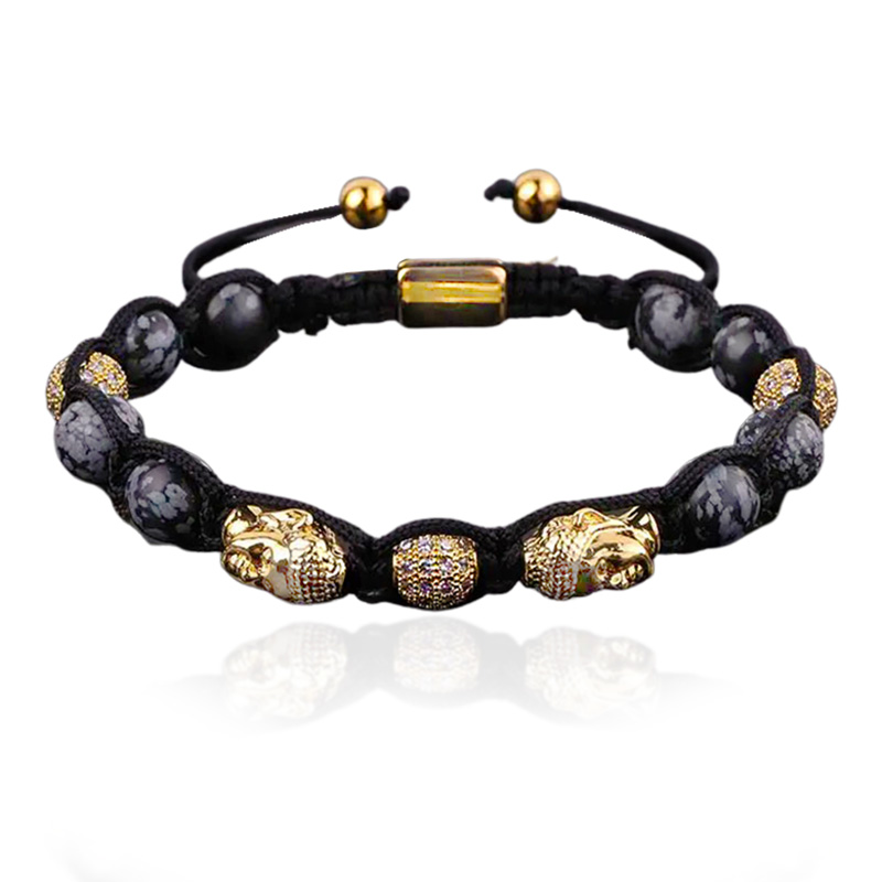 Linda\'s Jewelry Korálkový náramok Buddha GLD INR193