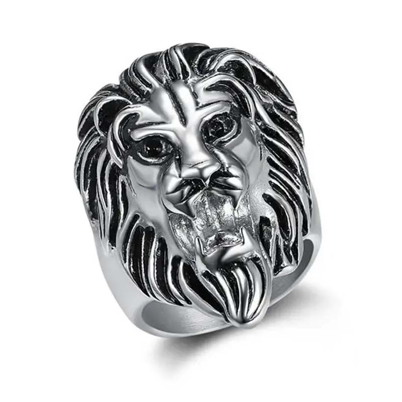 Sam\'s Artisans Prsteň Lion Head chirurgická oceľ IPRM022 Veľkosť: 65