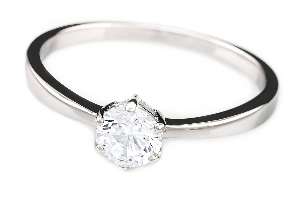 Linda\'s Jewelry Strieborný prsteň Shiny zirkón Crown Ag 925/1000 IPR030-8 Veľkosť: 54