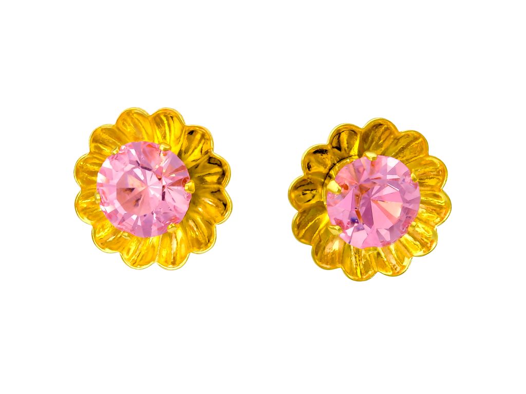 Linda\'s Jewelry Náušnice Simple Kvet napichovacie chirurgická oceľ IN045 Farba: Růžová