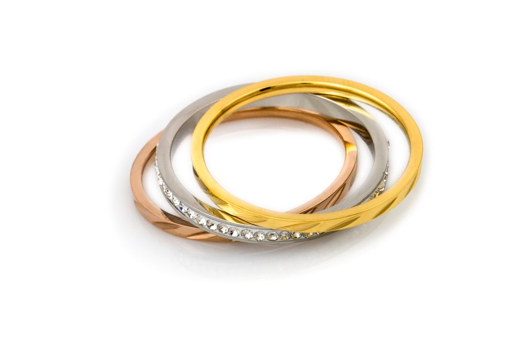 Linda\'s Jewelry Sada prsteňov Triple Simple chirurgická oceľ IPR033-56 Veľkosť: 57
