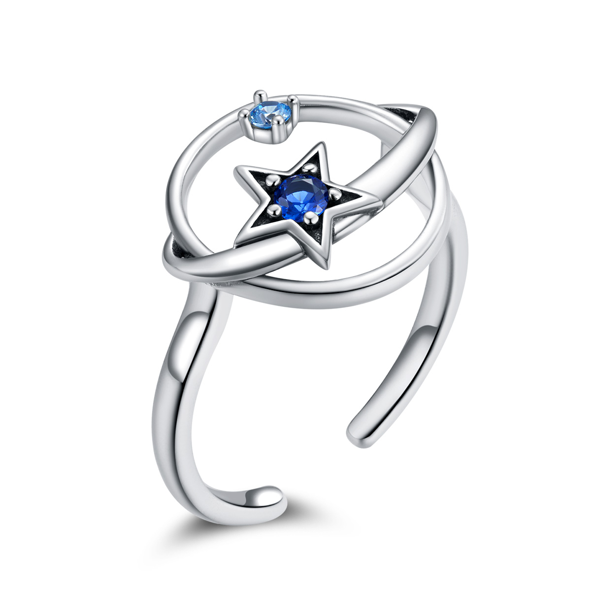 E-shop Linda's Jewelry Strieborný prsteň Hviezdny pohľad Ag 925/1000 IPR088