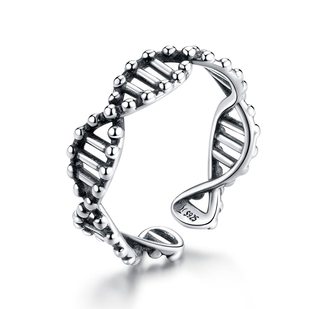 Linda\'s Jewelry Strieborný prsteň DNA Ag 925/1000 IPR086 Veľkosť: Univerzálna