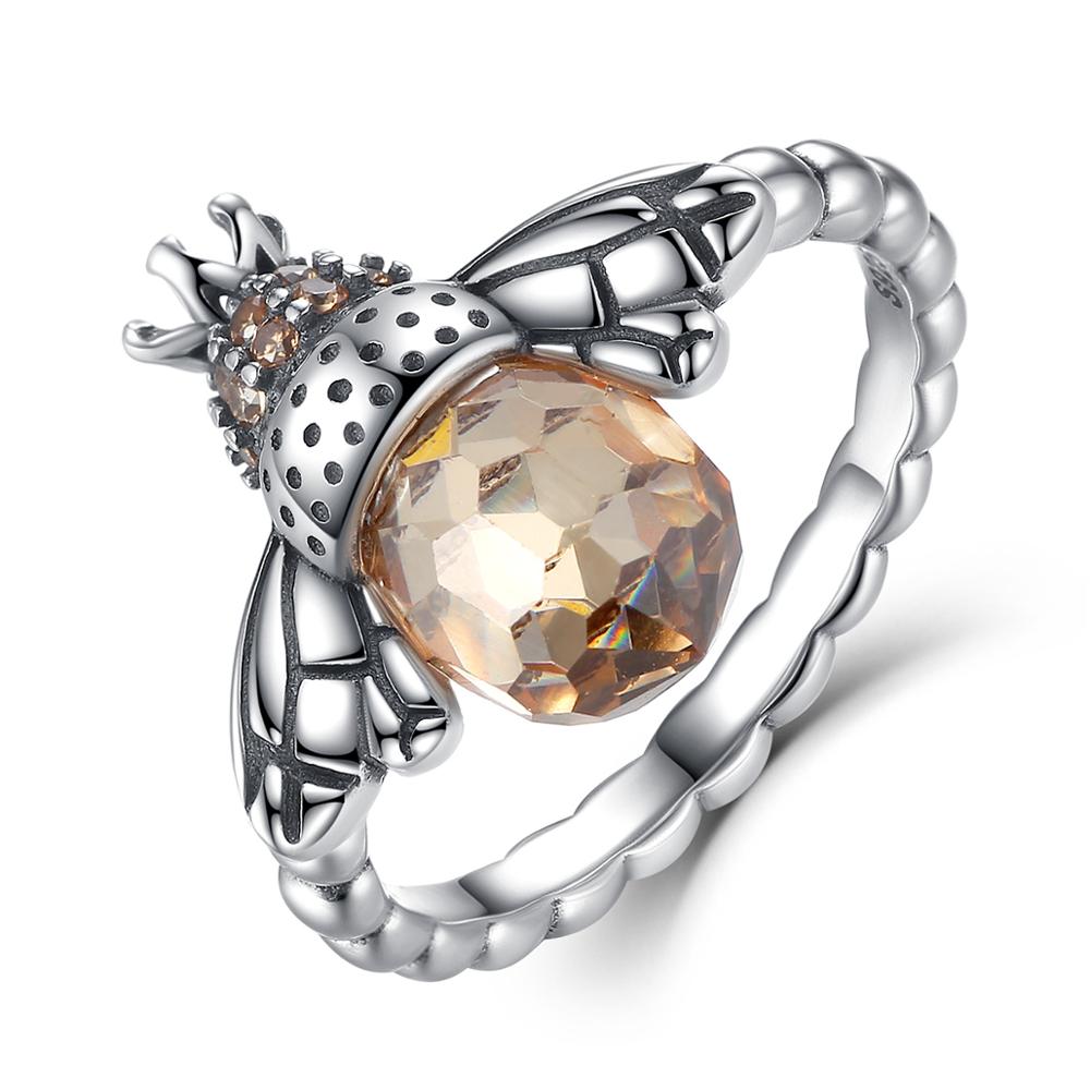 E-shop Linda's Jewelry Strieborný prsteň Včelí Kráľovná Ag 925/1000 IPR070-9-5