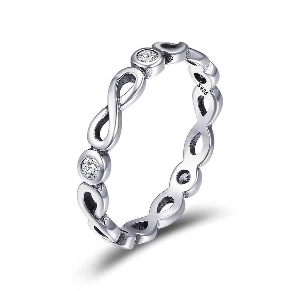 E-shop Linda's Jewelry Strieborný prsteň Simple Nekonečno Ag 925/1000 IPR043-8-5