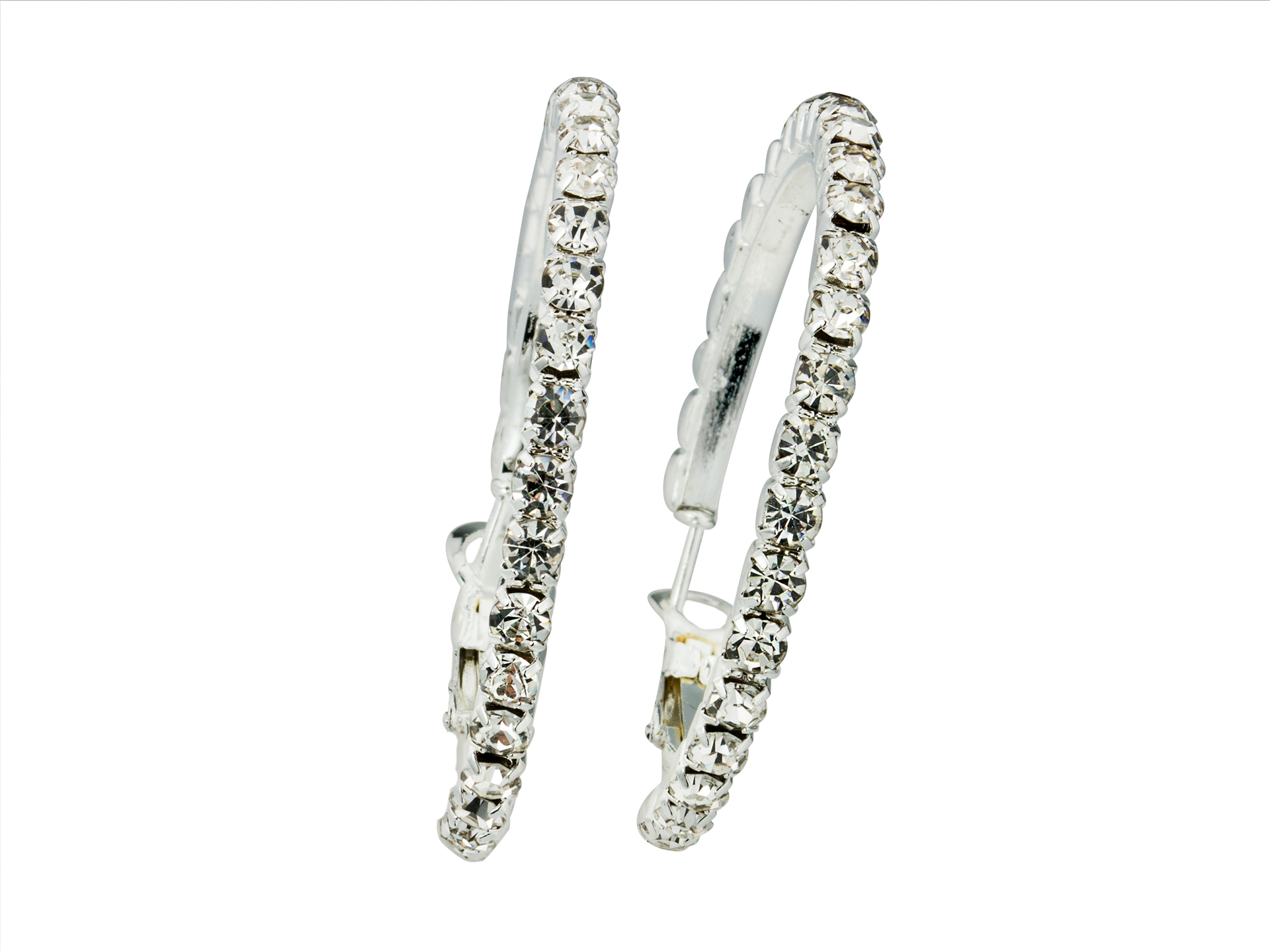 E-shop Linda's Jewelry Náušnice Crystal Shine strednej kruhy IN132