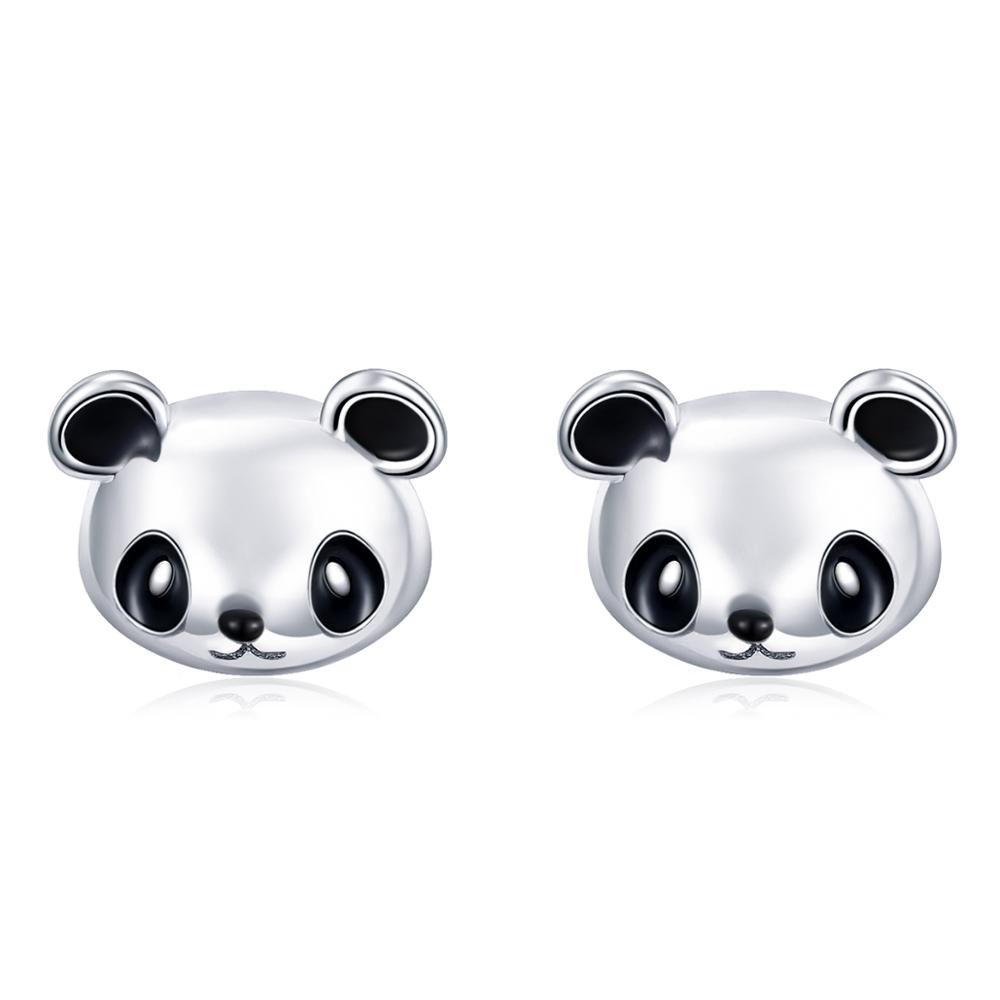 E-shop Linda's Jewelry Strieborné napichovacie náušnice Panda Pecky Ag 925/1000 IN227