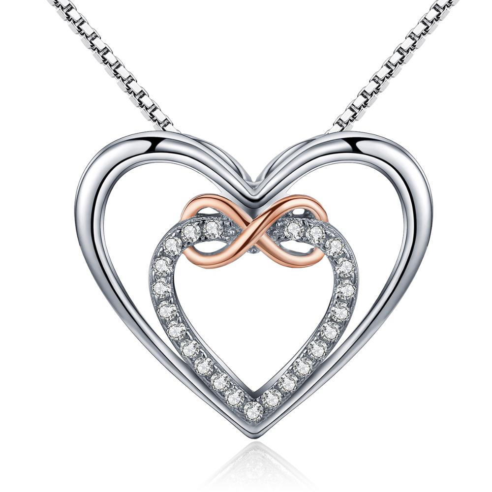 E-shop Linda's Jewelry Strieborný náhrdelník so zirkónmi Infinite Love Ag 925/1000 INH034
