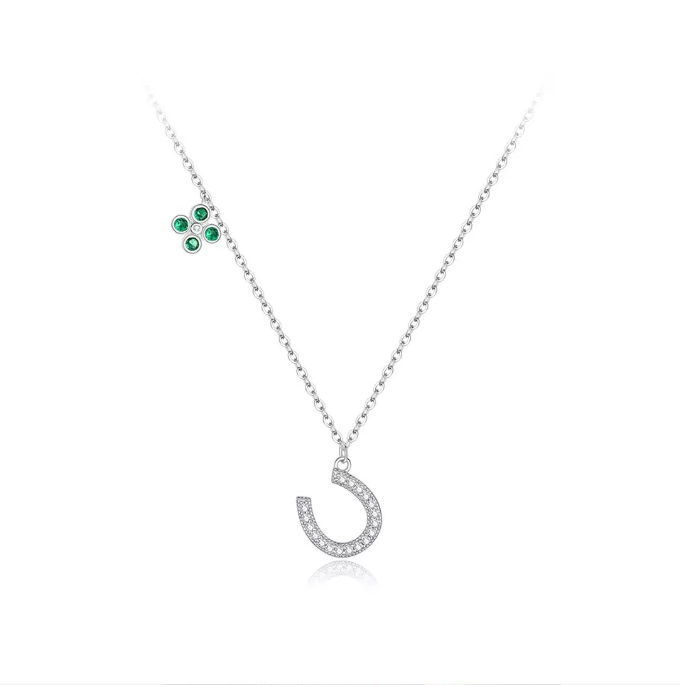Linda\'s Jewelry Strieborný náhrdelník Lucky Podkova Ag 925/1000 INH072