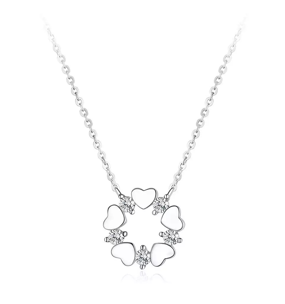 E-shop Linda's Jewelry Strieborný náhrdelník Venček Lásky Ag 925/1000 INH075