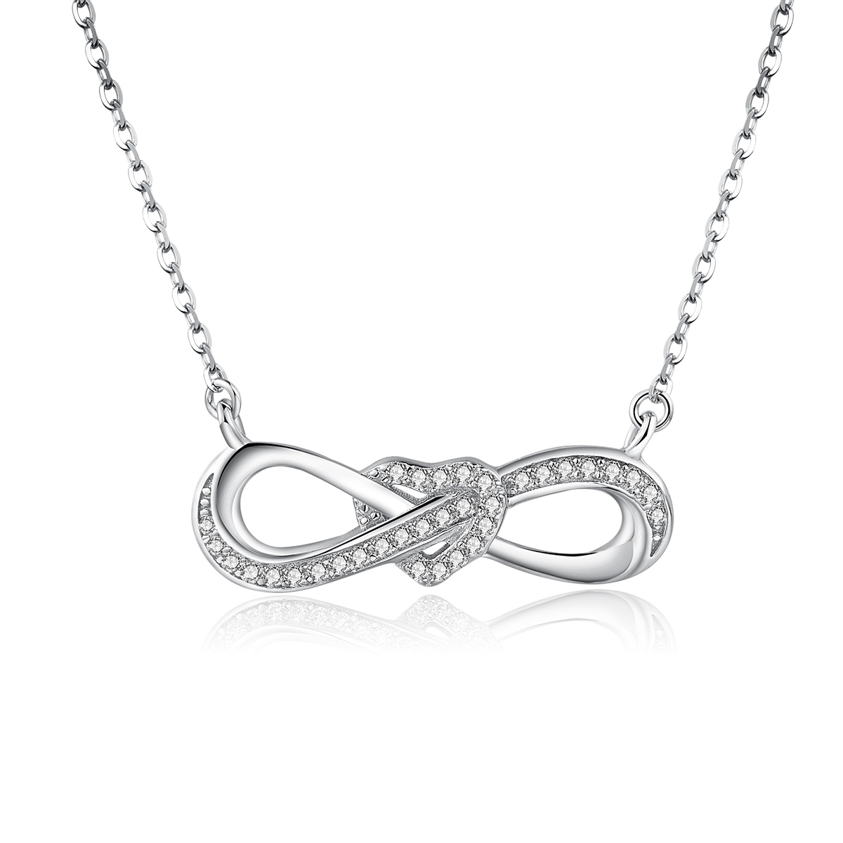 E-shop Linda's Jewelry Strieborný náhrdelník Nekonečná Láska Ag 925/1000 INH081