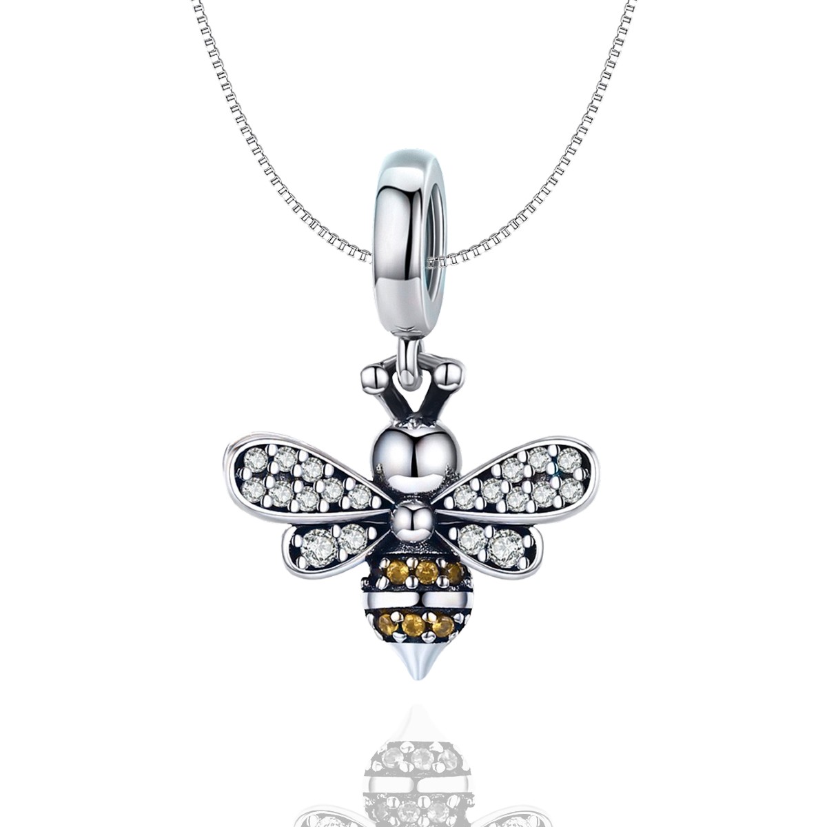 Linda\'s Jewelry Strieborný náhrdelník Pilná Včelka Ag 925/1000 INH087