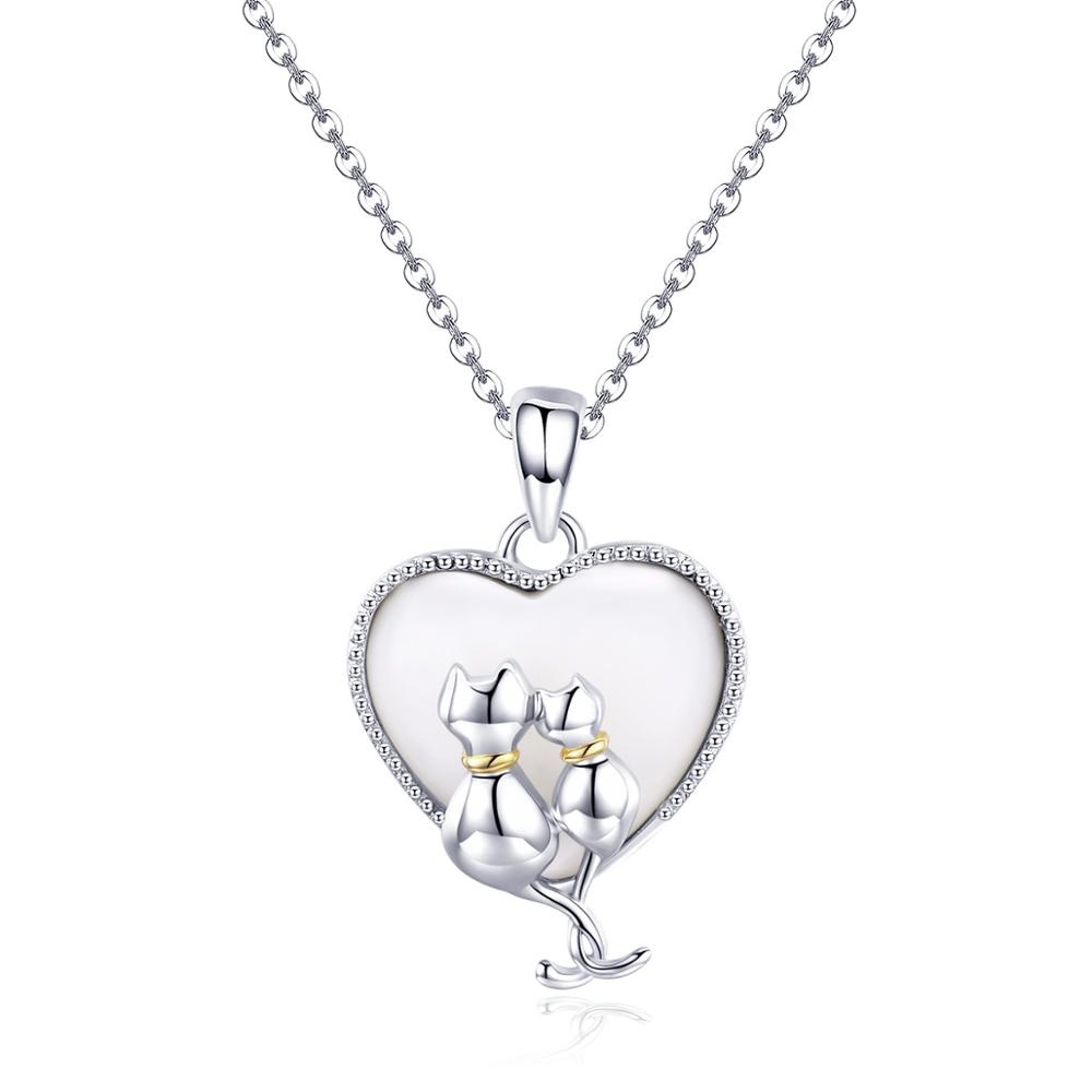 E-shop Linda's Jewelry Strieborný náhrdelník Pár zamilovaných Mačiek Ag 925/1000 INH109