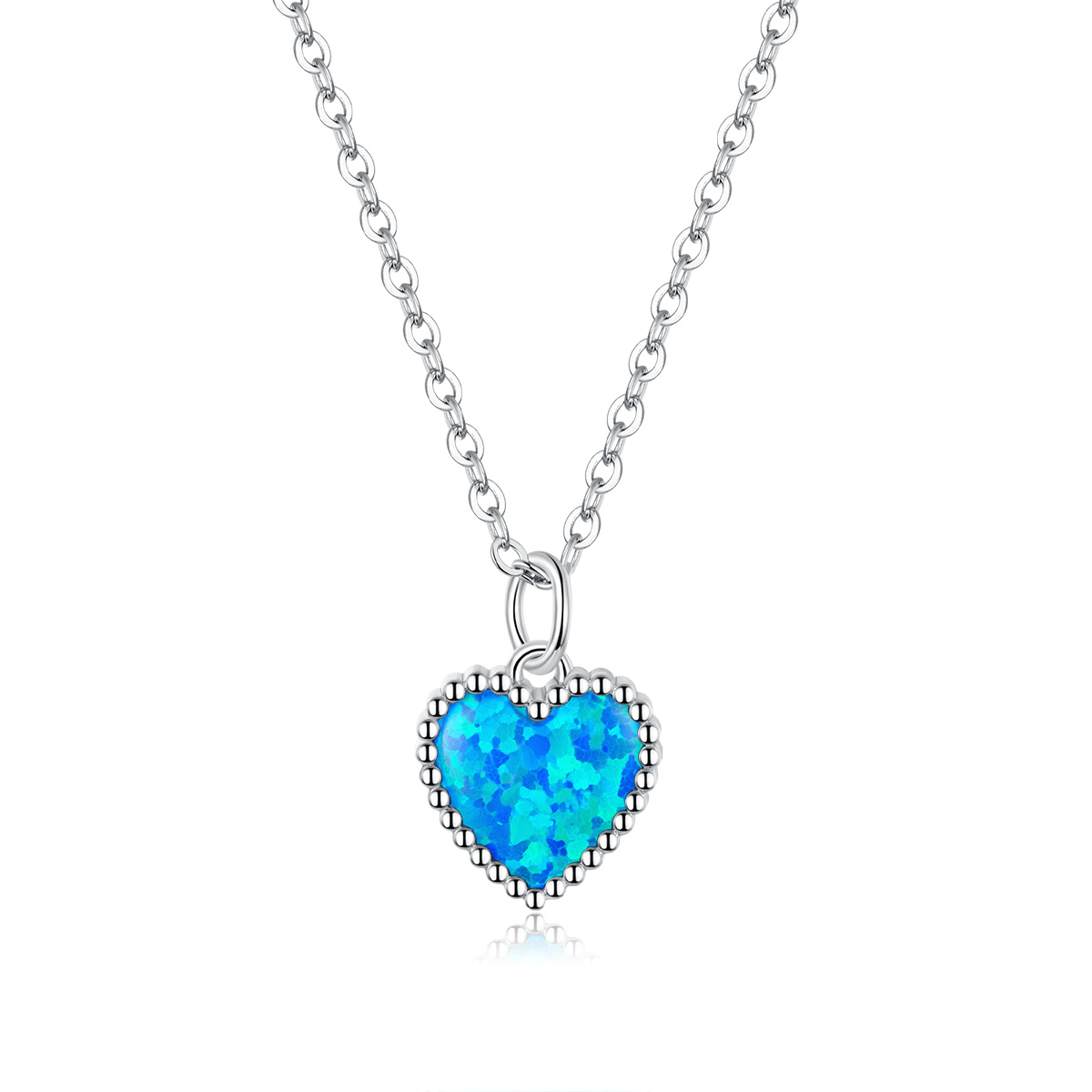 E-shop Linda's Jewelry Strieborný náhrdelník Srdce Oceáne Ag 925/1000 INH124