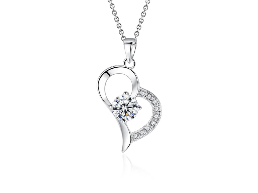 E-shop Linda's Jewelry Strieborný náhrdelník so srdcom Romantika Ag 925/1000 INH130