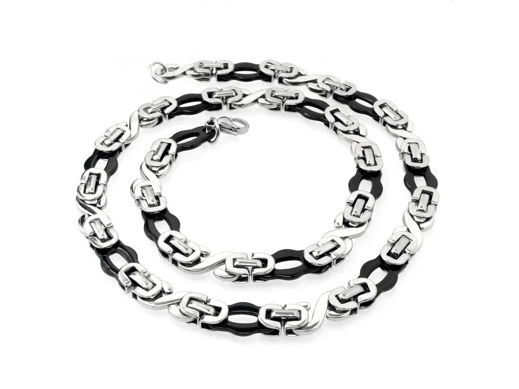E-shop Sam's Artisans Pánsky náhrdelník Black Metal chirurgická oceľ INHM014