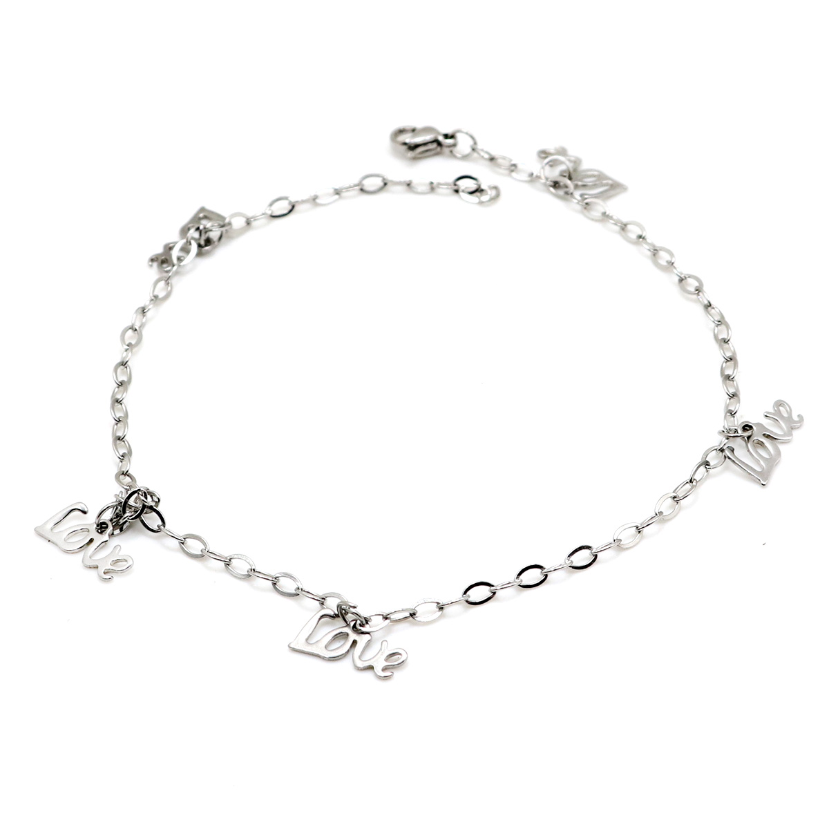 E-shop Linda's Jewelry Náramok na nohu Simple Love chirurgická oceľ INR043